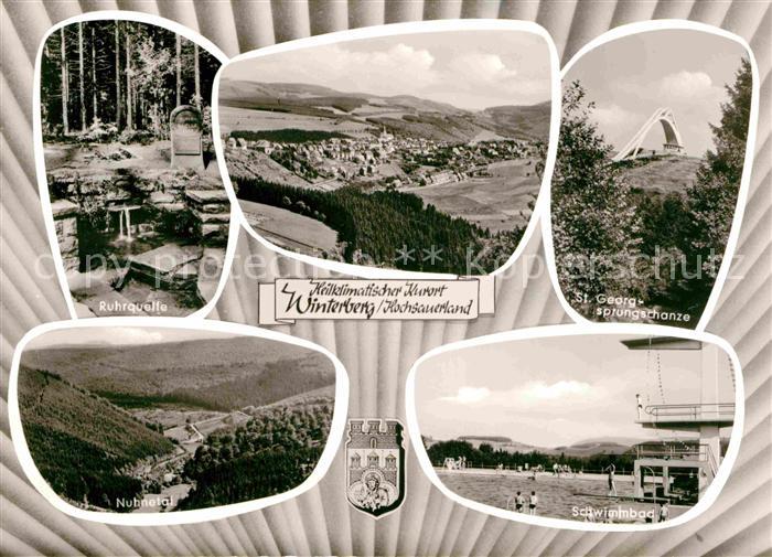 Winterberg Hochsauerland Sankt Georgsprungschanze Ruhrquelle Schwimmbad