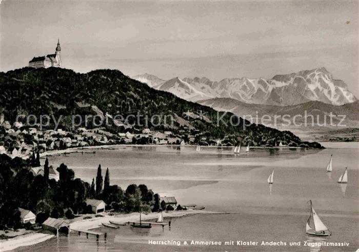 Herrsching Ammersee Kloster Andechs Zugspitzmassiv
