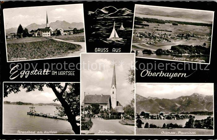 Eggstaett Oberbayern Strandbad am Hartsee Chiemsee Fraueninsel