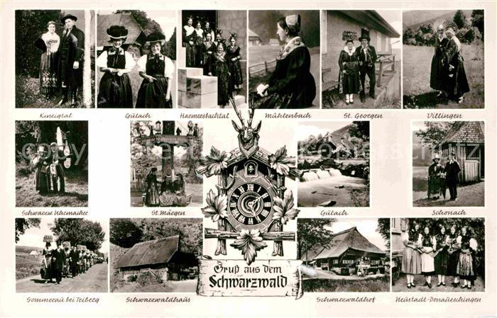 Schwarzwald Trachten und Häuser aus dem südlichen S