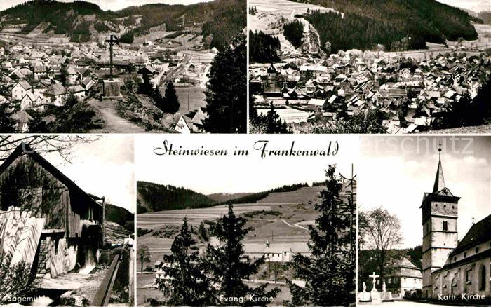 Steinwiesen Fliegeraufnahme Kirche Saegemuehle