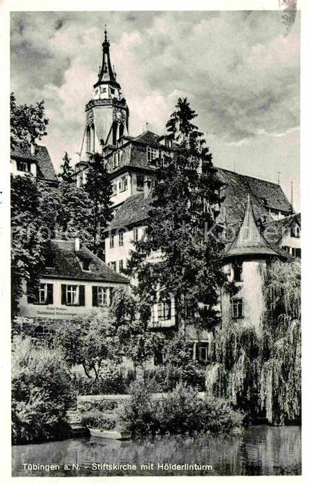 TueBINGEN BW Stiftskirche mit Hoelderlinturm