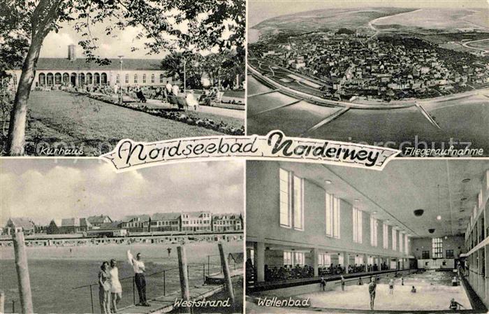 Norderney Nordseebad Kurhaus Fliegeraufnahme Wellenbad Weststrand