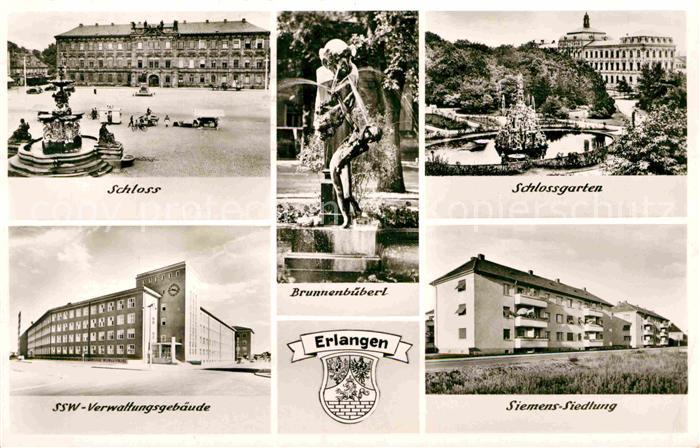 ERLANGEN Bayern Brunnenbueberl Schlossgarten Siemens-Siedlung ssW-Verwaltungsgeb