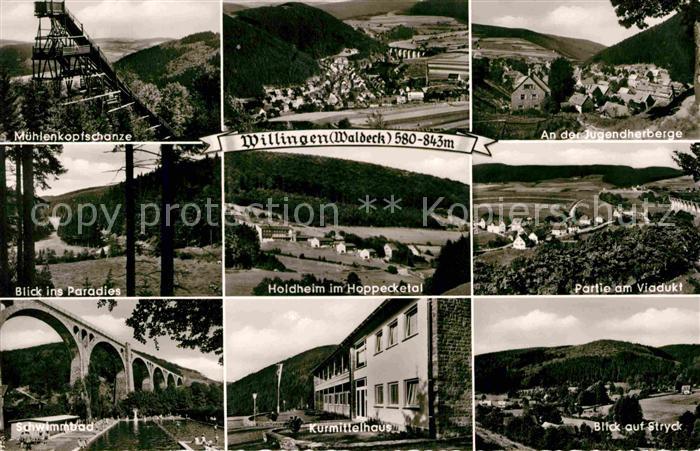 Willingen Sauerland Muehlenkopfschanze Jugendherberge Stryck Viadukt Freibad