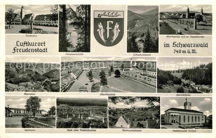 FREUDENSTADT BW Rathaus Murgtal Kurhaus Langenwalde Baerenschloesschen