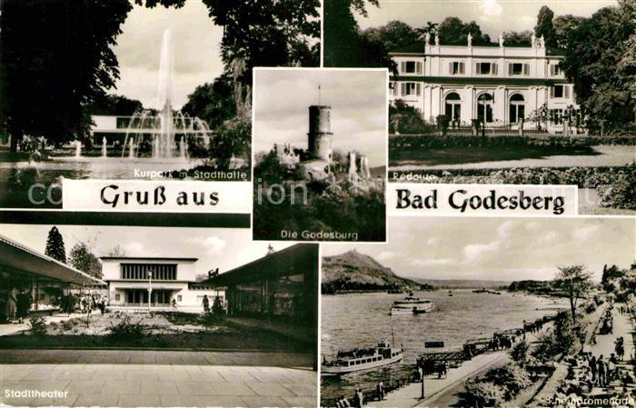 Bad Godesberg Kurpark Stadthalle Godesburg Rheinpromenade Stadttheater Redoute