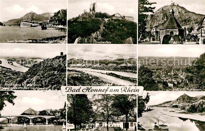 Bad Honnef Insel-Grafenwerth Drachenfels alte Kapelle Fuchshardt