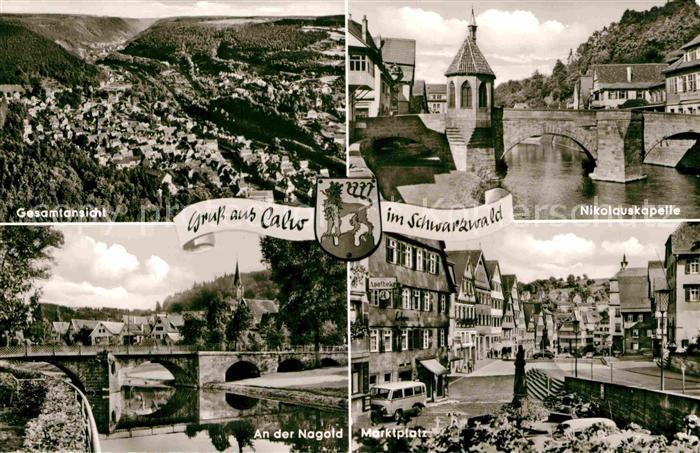 Calw Nikolauskapelle Fliegeraufnahme Nagold Bruecke