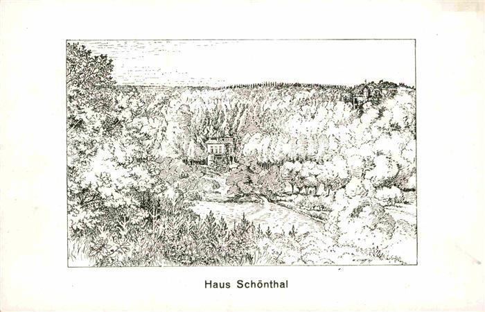 Schoental Jagst Haus Schoental Kuenstlerkarte