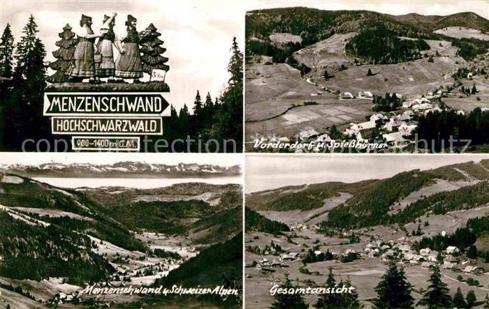 Menzenschwand Wegweiser Fliegeraufnahmen Spiesshoerner Schweizer-Alpen