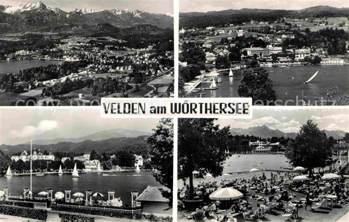 Velden Woerthersee Fliegeraufnahme Seepartien