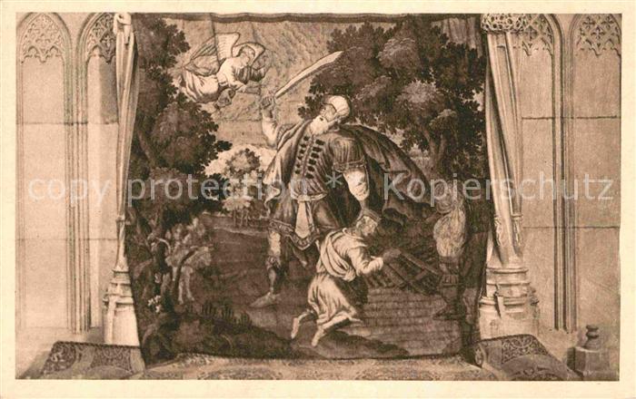 Freiburg Breisgau Muenster Gobelin im Chor Opfer Abrahams