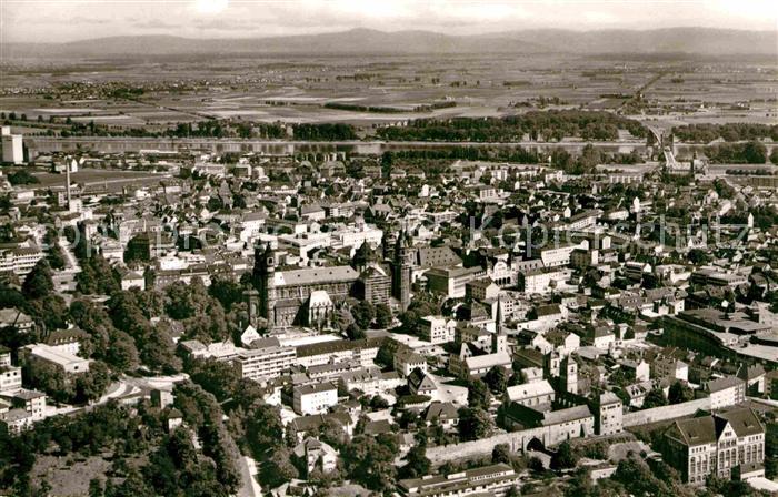 Worms Rhein Fliegeraufnahme