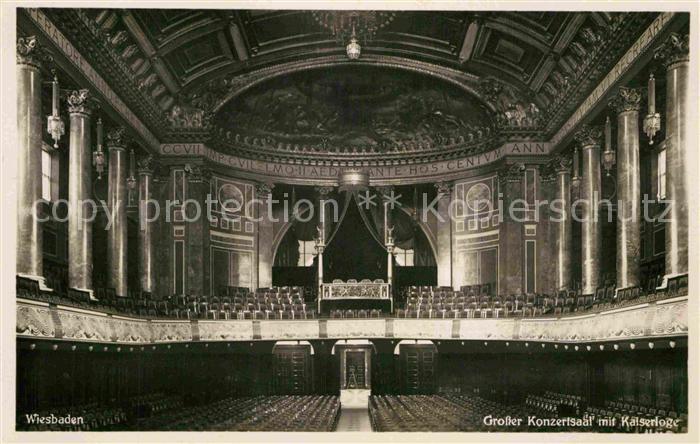 Wiesbaden Kurhaus Grosser Konzertsaal mit Kaiserloge