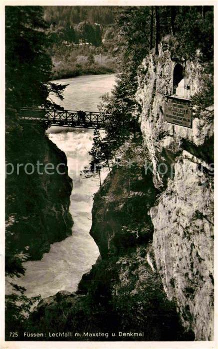 Fuessen Allgaeu Lechfall Maxsteg Denkmal