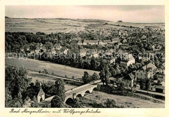 Bad Mergentheim Fliegeraufnahme mit Wolfgangsbruecke