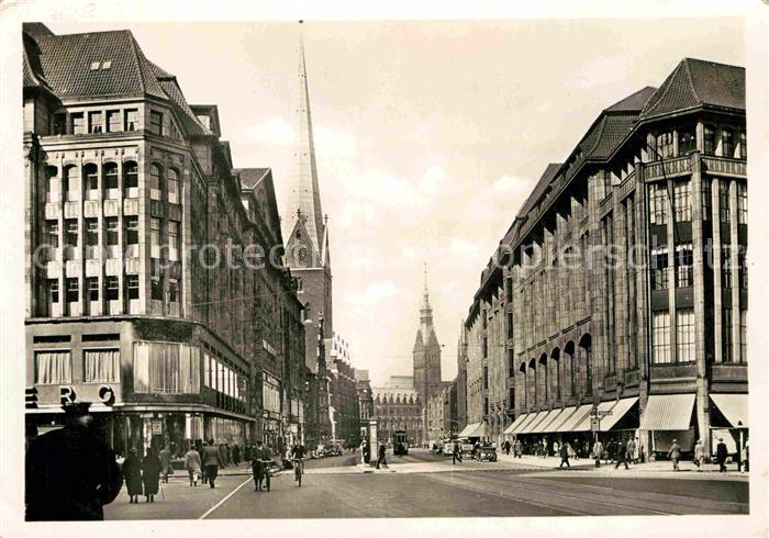 HAMBURG CITY Moenckebergstrasse Petrikirche Rathaus