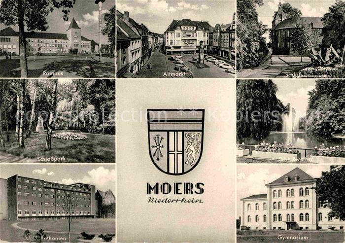 Moers Rathaus Altmarkt Schloss Gymnasium Bethanien