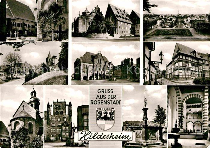 HILDESHEIM  CITY Fachwerk Kirche Brunnen