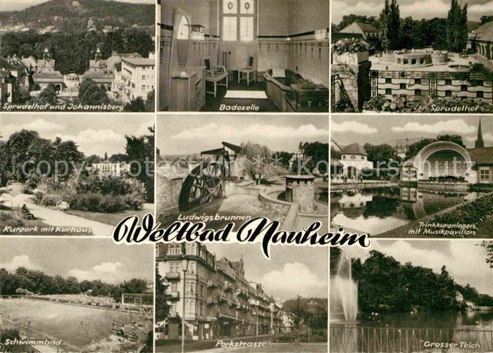 Bad Nauheim Sprudelhof Johannisberg Badezelle Kurpark Parkstrasse Musikpavillon