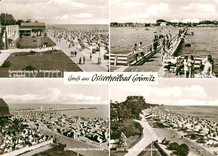 Groemitz Ostseebad Kurmittelhaus Promenade Stran Seebruecke Steilkuest