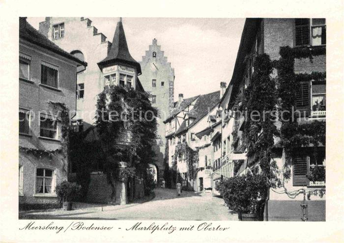 Meersburg Bodensee Marktplatz mit Obertor