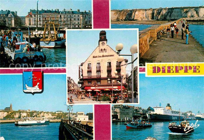 Dieppe 76 Le port Promenade Place du Puits Sale Cafe des Tribunaux Car Ferry