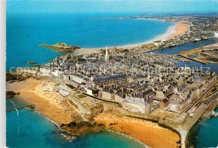 Saint-Malo 35 Plage Bonsecours et la Cite Fliegeraufn