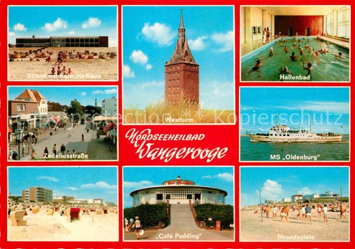 Wangerooge Nordseebad Strand Kurmittelhaus Westturm Hallenbad Zedeliusstr MS Old