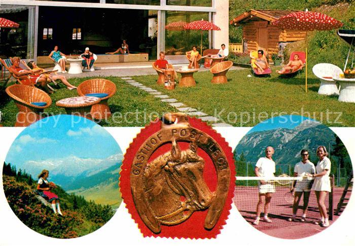 Lech Vorarlberg Gasthof Post Liegewiese Tennisplatz
