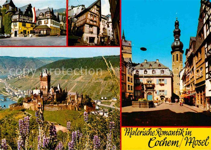 Cochem Mosel Teilansichten Burg Marktplatz Brunnen
