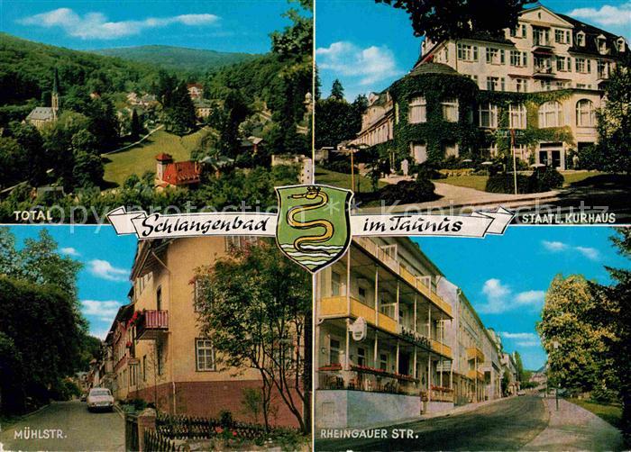Schlangenbad Taunus Panorama Staatl Kurhaus Muehlstr Rheingauer Str