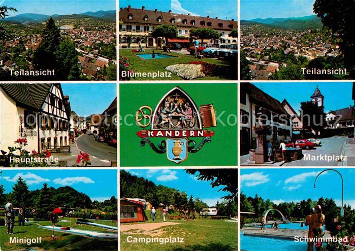 Kandern Panorama Blumenplatz Hauptstr Marktpatz Minigolf Campingplatz Schwimmbad