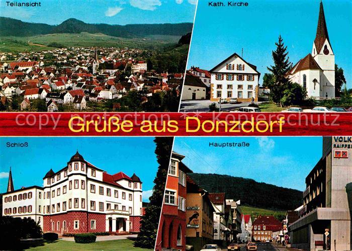 Donzdorf Panorama Kath Kirche Schloss Hauptstrasse