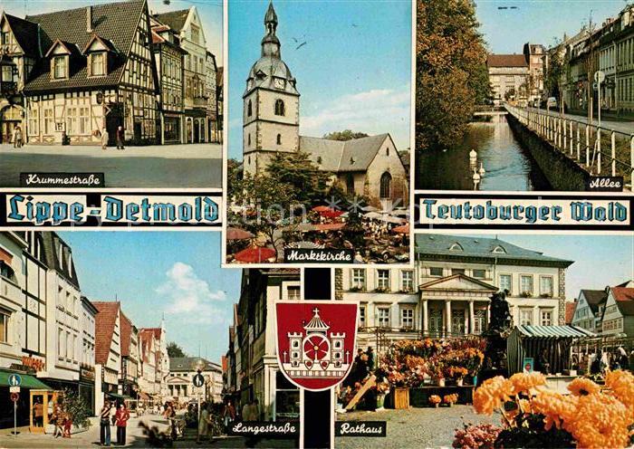 Detmold Krummestr Marktkirche Allee Langestr Rathaus