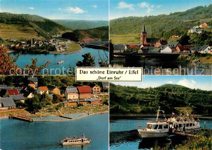 Einruhr Dorf am See Panorama Fahrgastschiff Bootsanlegestelle