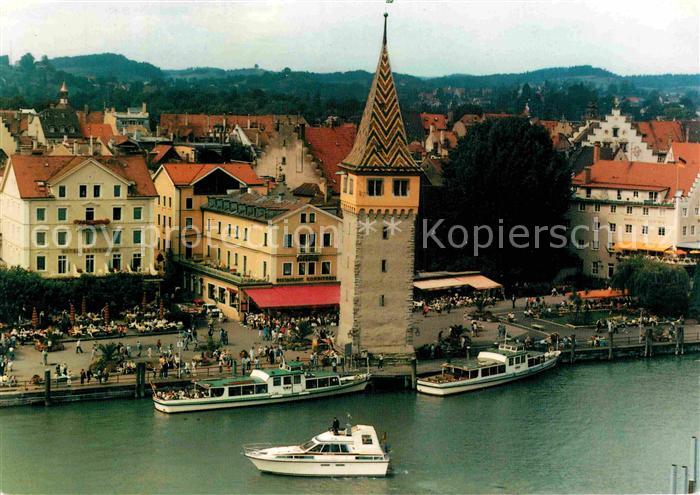 Lindau Bodensee Leuchtturm Mangturm Promenade Faehren Fliegeraufnahme