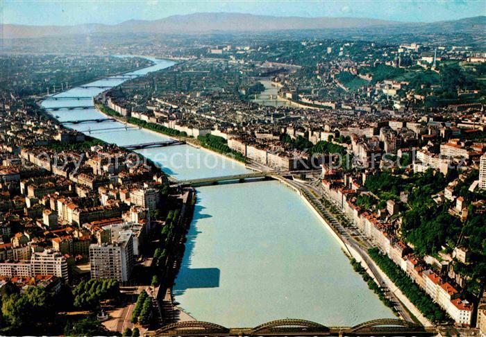 Lyon France Les ponts sur le Rhone La Saone et Fourviere