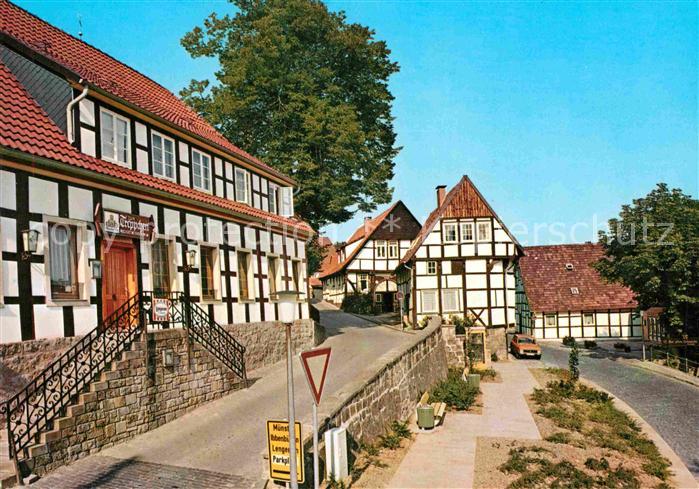 Tecklenburg Steinfurt NRW Fachwerkhaeuser beim Treppchen