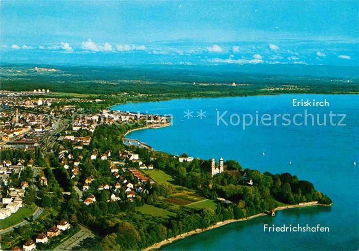 Friedrichshafen Bodensee mit Blick nach Eriskirch Fliegeraufnahme