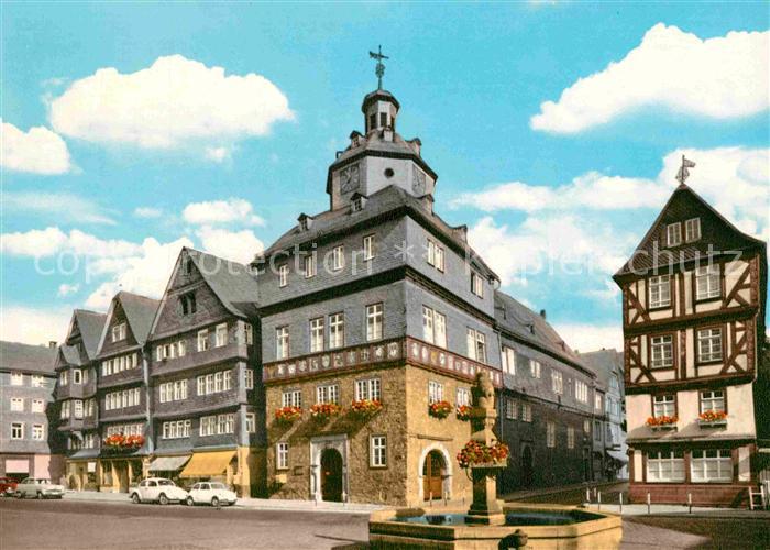 Herborn Hessen Marktplatz mit Rathaus