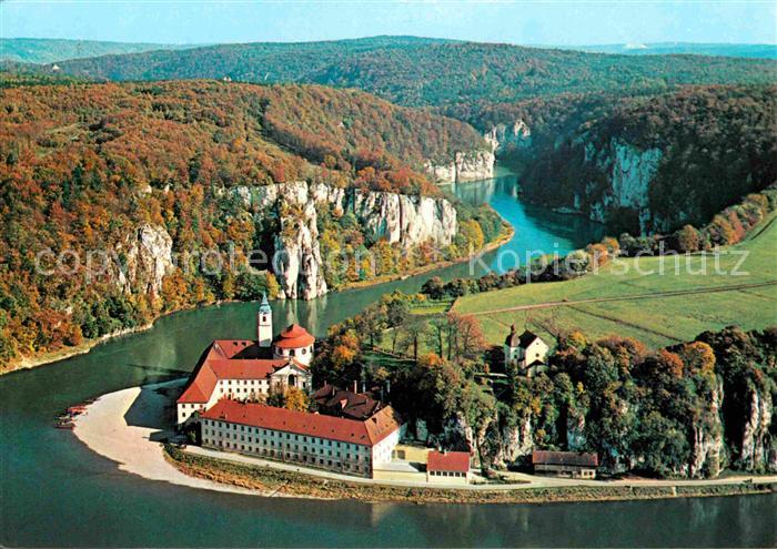 Weltenburg Kelheim Kloster an der Donau Fliegeraufnahme