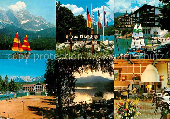 Grainau Hotel Eibsee Restaurant Kamin Seeterrasse Tennis Segeln Alpenblick