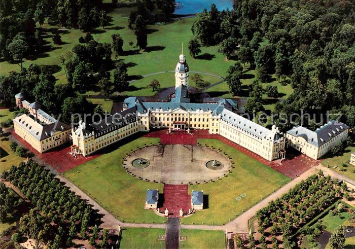 Karlsruhe Baden Badisches Landesmuseum im Schloss Fliegeraufnahme