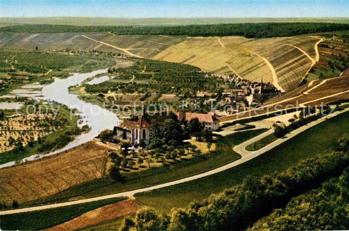 Volkach Vogelsburg in der Mainschleife Fliegeraufnahme