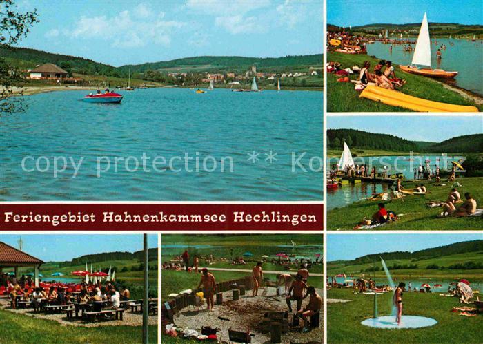 Hechlingen See Hahnenkammsee Badestrand Wassersport Gaststaette Terrasse