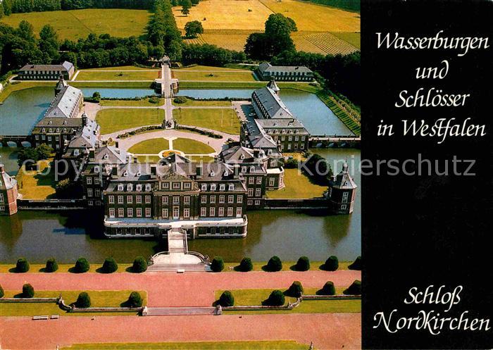 Nordkirchen Schloss Serie Wasserburgen und Schloesser in Westfalen Fliegeraufnah