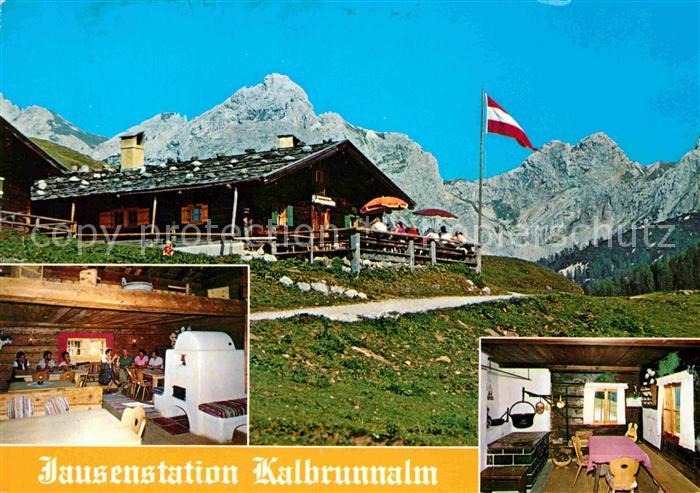 Weissbach Lofer Jausenstation Kalbrunnalmhuette am Diesbachstausee Eiblhorn Stei