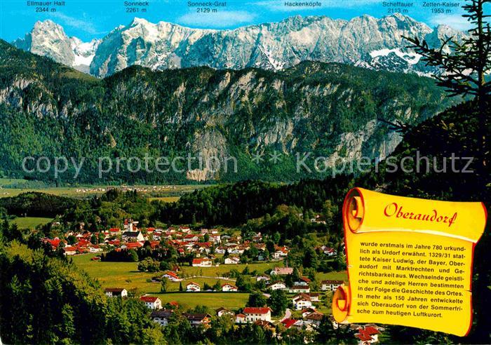 Oberaudorf Panorama mit Kaisergebirge Geschichte